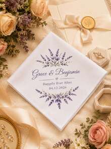 Customized Wedding Handkerchief, Valentine's Day Gift, Personalized Letter Handkerchief, Suitable For Wedding Decoration, Personalized Customization - Multicolor - View 7