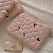 1件芭蕾風蝴蝶結刺繡筆電保護套，適用 10/11 吋、13/14 吋、15/15.6 吋筆記型電腦 - 彩色 - 查看 9