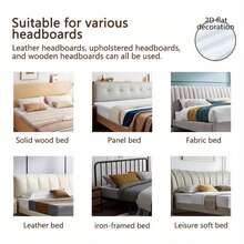 1Pc Headboard Cover, A Light Luxury Modern Minimalist 20D Printed Pattern Headboard Protector, Suitable For All Seasons, Compatible With Various Headboards, Perfect For A Cozy Bedroom Decoration - Multicolor - View 4