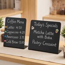 1pc Desktop Magnetic Blackboard Sign, L-Shaped Metal Memo Board, Suitable For Office Desk, Reusable Writing Message Board, Aesthetic To-Do List Planner Board - L-shaped Message Board - View 3