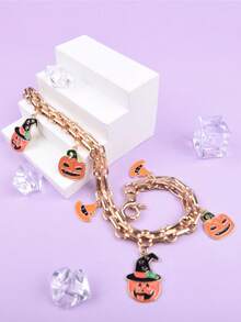 Halloween Funny Cute Phone Lanyard, Gold Pumpkin & Witch Hat Enamel Pendant, Holiday Style Bag Backpack Wallet Accessory, Suitable For Women And Girls - Multicolor - View 8