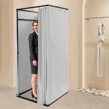 YUNRUX Clothing Store Walk-In Closet, Freestanding Temporary Privacy Room - 灰色 - 查看 9