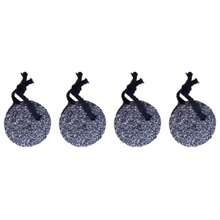4 Pack Charcoal Pumice Stones With Rope, 2.25 Inch Round Foot Scrubber Stone, Callus Remover For Feet, Dead Skin Exfoliator, Pedicure Beauty Tool - Multicolor - View 9