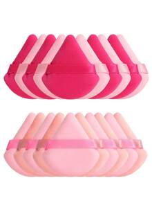 20pcs Large Triangle Powder Puff, Dip The Powder Puff Into Loose Powder And Gently Press Onto The Face To Achieve A Set Makeup Effect. Use The Edge Or Pointed Part Of The Powder Puff To Handle Detail Areas Like The Nose Wings And Eye Corners To Ensure Even Makeup. - Multicolor - View 13