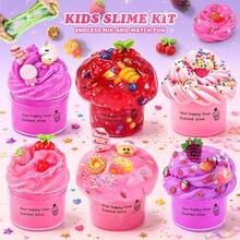 6/9/12pcs 4-Texture Slime Set, Crystal/Butter/Cloud/Regular Slime, Colorful DIY Slime Kit With Multiple Accessories, Soft Stretchable Non-Sticky Sensory Toy, Creative Activity Gift, Suitable For Ages 3+ - Multicolor - View 2