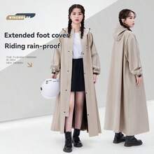 Upgraded Full Body Waterproof Raincoat, High Density Windproof Breathable Long Rain Cape, Suitable For Electric Bike Riding, Outdoor Camping, Hiking, Unisex Loose One-Piece Rain Gear - Upgraded Version - View 11
