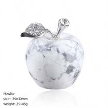 30mm Natural Stone Apple Ornament Christmas Gift Christmas Eve Desktop Decoration Crystal Agate Big Apple - Multicolor - View 10