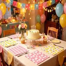 20/40/60pcs Lemon Party Napkins Summer Fruit Disposable Paper Napkins For Lemon Birthday Baby Shower Bridal Shower Wedding Party Decorations - Multicolor - View 4
