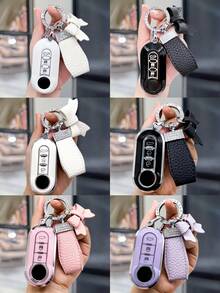 1pc Soft TPU Car Key Fob Cover, Suitable For Fiat 500, Baoye, Bravo, Iveco, Olsen Car Key Remote Control, Anti-Drop Anti-Dust, Elegant High-End Key Holder Suitable For Women - one-size - View 16