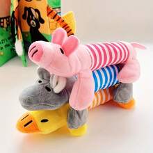 1pc Animal Pattern Chew Toy - Squeaky Pig/Elephant/Duck Plush For Puppy Teething, Durable Interactive Dog Toy With Tooth-Grinding Texture - Multicolor - View 9