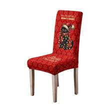1/2/4/6pcs Printed Positioned Cartoon Chair Covers, Modern Daily Use For Living Room, Bedroom, Dining Room, Suitable For Christmas Chair Covers - Multicolor - View 36