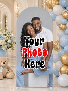 1pc Elastic Banner Arch Backdrop, Personalized Custom Multi-Size Arch Decor, Suitable For Dome Backdrop Frame Custom Arch Backdrop Set, Create Festive Atmosphere, Multiple Sizes Available, Suitable For Birthday And Theme Party - Multicolor - View 9