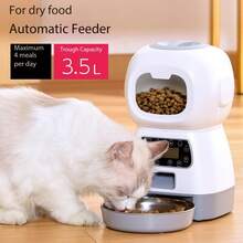 Automatic Pet Food Dispenser, 3.5L/118oz, Smart Pet Feeder, Cat Food Dispenser, With Stainless Steel Bowl, 4 Meals Per Day Scheduled Feeding, With Programmable Timer, Voice Recording Function, With Twist Lock Lid, Suitable For Daily Feeding Of Cats And Dogs - 3.5L - View 4