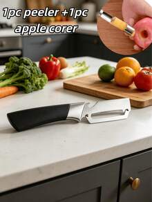 Ergonomic Wooden Handle Stainless Steel Peeler 3-In-1 Fruit & Potato Peeler Bottle Opener Kitchen Peeling Cooking Tool - Apricot - View 14