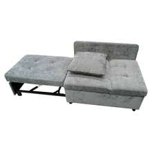 Upholstered Bed, 3-In-1 Sofa Bed, Multifunctional Sofa Bed, Linen Fabric Sofa With Adjustable Backrest, Daybed For Small Spaces - Grey - View 11