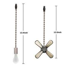 Ceiling Fan Pull Chain Extender With Decorative Frosted Glass Bulb And Fan Cord, Fit All Standard 3mm Diameter Ceiling Fans And Light Fixtures Factory Pull - Bronze - View 7