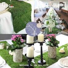 Byher Dried Moss Table Runner For Party Garden Decoration , Dark Green (14cm X 130cm ( 5.5" X 51" )) - ColorA - View 6