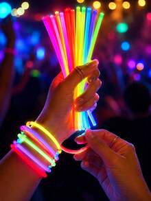 32/16/1pc Neon Holiday Party Props Set, Includes Glow Sticks And Glow Bracelets, Suitable For Music Festivals, Birthday Parties, Outdoor Dance Parties, Party Favors And Carnival Props - Glasses + Glow Sticks - View 6