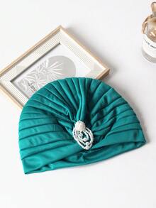 1pc Women's Pearl Pendant Watermelon Hat, Simple Retro Headband Hat, Headscarf Hat - Multicolor - View 20