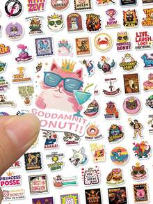 100pcs Dungeon Crawler Carl Stickers, Cute Game Meme Humorous Stickers, Suitable For Laptop, Phone Case, Guitar, Skateboard, Retro Gamer Style, DIY Gift - Multicolor - View 4