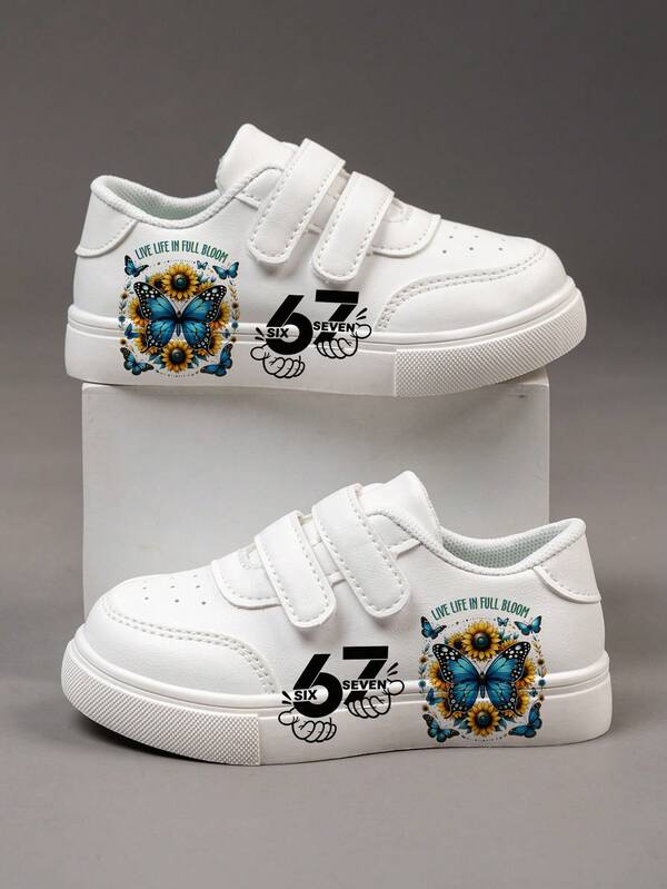 1 Pair Cheap And Fashionable Shoes, Casual Sports Children's Shoes, Durable Basketball Shoes, Suitable For Daily Wear And Outdoor Activities, Christmas Gift, Outdoor Play Shoes, Fun Design Shoes, Cartoon Print Shoes, Breathable Fabric Shoes, Flexible Sole Shoes, Children's Sports Shoes, Sports Shoes, Holiday Gift, 2D Flat