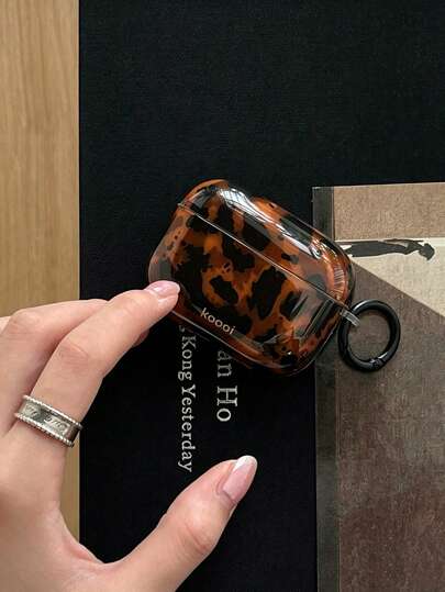 Niche Premium Vintage Tortoiseshell Leopard Print Protective Case For AirPods Pro, 4 New Pro 2, Brown 3 Wireless Bluetooth 4/3 Generation Soft Earphone Cover, 5