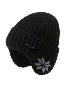 1pc Unisex Autumn/Winter Warm Knitted Beanie Hat, Windproof, Ear-Protective, Fashionable Versatile Knitted Hat For Daily Outdoor Wear - Multicolor - View 2