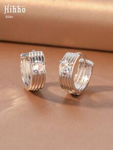 Hihho 1 Pair Luxury Style Elegant Versatile Women's Earrings Suitable For Commuting, Work, Dating, Dining, Daily Wear - Round - View 4
