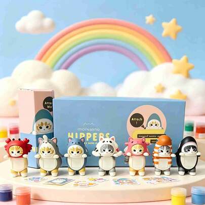mofusand 1pc The Fresh Sea Creatures Theme Blind Box Is Randomly Distributed In A Variety Of Styles. It Is Small And Does Not Occupy Space, And Has Outstanding Appearance. It Is A Surprise Gift For Partners On Their Birthday. (Stochastic Style)
