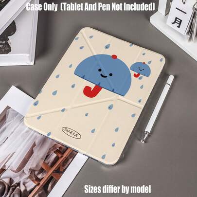 Funda protectora de acrílico de alta transparencia con patrón de dibujos animados y ranura para lápiz con diseño de plegado en Y. Funda protectora de acrílico de alta transparencia con plegado en Y. Características de la funda protectora de tableta: diseño de soporte tríptico en forma de Y, función de suspensión/activación inteligente, protección de cobertura completa, marco a prueba de golpes con airbag, soporte multiángulo, ranura para lápiz incorporada, ligera y portátil.
