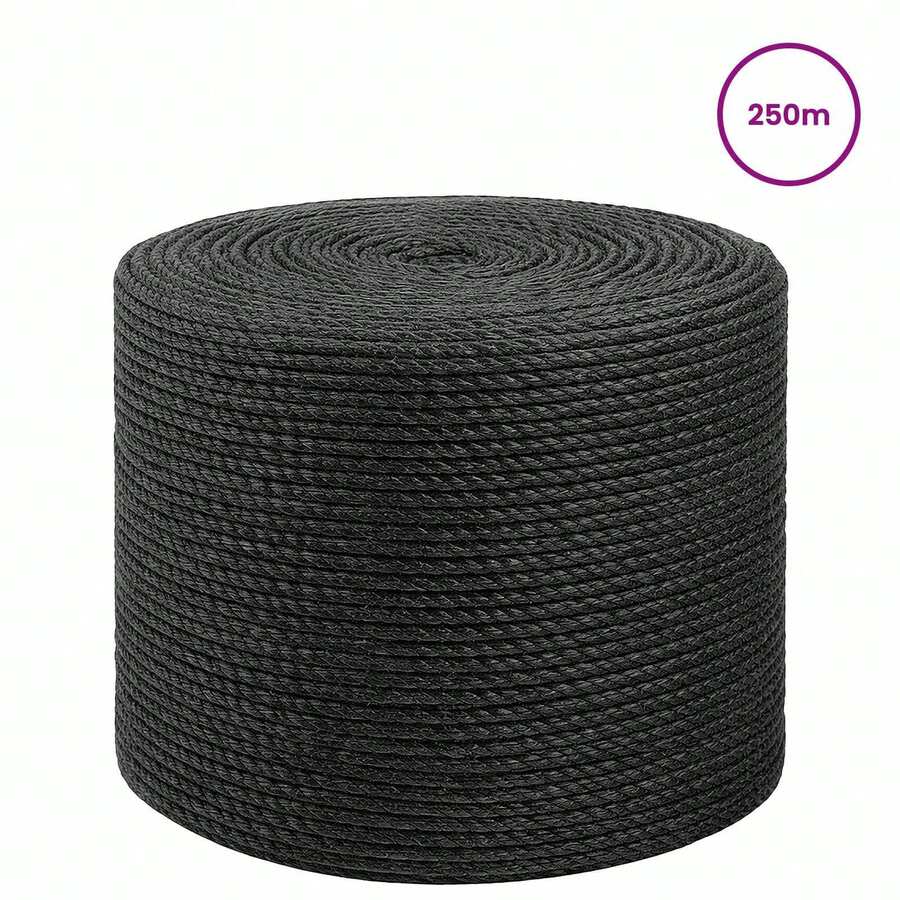 vidaXL Jute Rope 6 Black 100% Tossa Jute Natural Rope Garden Rope Versatile Jute Rope Hemp Rope For Indoor Outdoor Rustic Multifunctional - Black - View 1