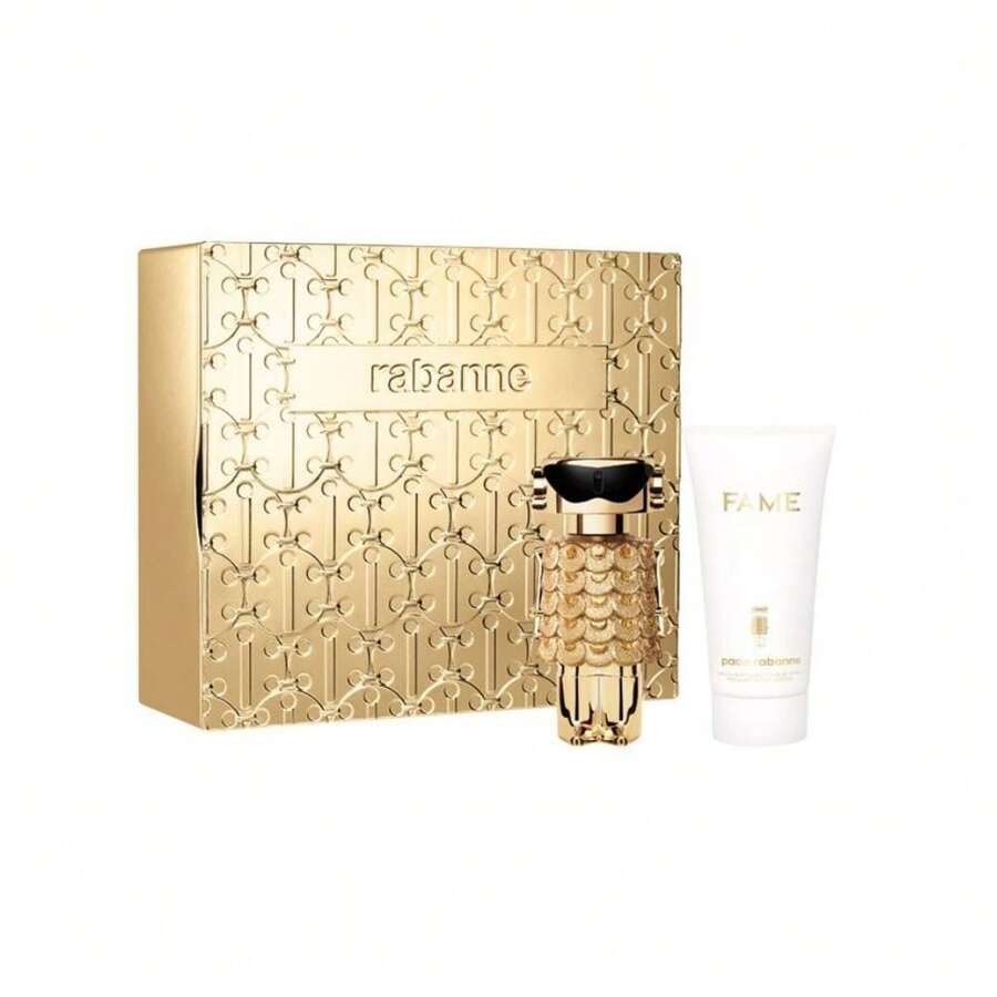Paco Rabanne - Fame Intense Set Regalo Eau de Parfum 50 Ml. + Body Lotion 75 Ml. | Cofre regalo para Mujer. Fragancia Fame a un nivel aún más profundo, sensual y adictivo. - Floral - Ver 1
