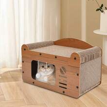 YUNRUX Cat House, Cat Bed With Scratching Post, Cat House With Play Balls - 1PC - 查看 8