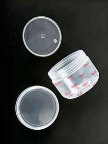 粉色蝴蝶結旅行分裝瓶，適用於面霜、乳液及其他護膚產品，可重複使用旅行容器，適合卸妝乳、泥膜、身體乳、護手霜等，海灘、夏季、郵輪及各種旅行必備，適合送給朋友、家人、好友或同學的完美禮物 - 彩色 - 查看 5