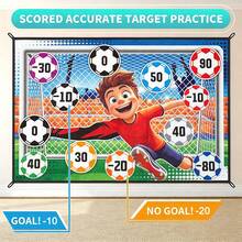 Children's Soccer Throwing Game, Suitable For 3+ Years Old, Indoor/Outdoor Backyard Game Mat With Sticky Balls, Family Party Gift - Multicolor - View 5