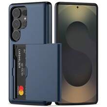 防震 2 合 1 PC 卡槽手機殼，相容 Apple 18 Pro Max 18 Pro 17 Pro Max 17 Pro 17e 16E 15 14 13 12 11 7 8 XR X/XS XS MAX、Galaxy S26 Ultra S25 Ultra A37 A57 A56 A55 A17 S25 FE S26 FE A14 A15 A16 A26 A36 A35 A25 及 P30 P30 Pro，2 合 1 避震手機保護殼，附卡槽錢包設計 - 藏青 - 查看 10