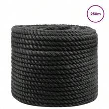 vidaXL Jute Rope 6 Black 100% Tossa Jute Natural Rope Garden Rope Versatile Jute Rope Hemp Rope For Indoor Outdoor Rustic Multifunctional - Black - View 9