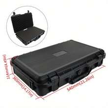 Portable Hard Shell Case With Custom-Cut Foam – Sleek Black Design For Laptops, Cameras, Drones, Lenses & Telescopes | Compact 21.3 * 14.2 * 4.5 Inches | Lightweight, Durable & Organized Storage Solution - ABS - View 4