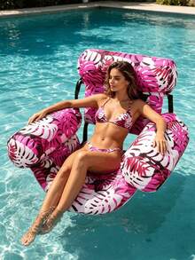 Leaf Design Floating Lounge Chair - Adult Inflatable Pool Chair, Pool Floating Bed Chair, Portable Summer Beach Floating Rest Seat, Suitable For Beach, Lake And Pool Party, Beach Essential - Multiple Styles - View 22