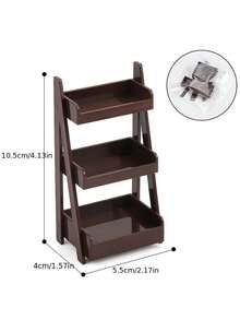 1pc 4 Colors Mini Storage Rack, Earring, Jewelry, Nail Art Tools Desktop Organizer - Multicolor - View 9