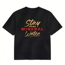 Vintage-Muster Grafik-Bedrucktes T-Shirt für Männer, 100% Baumwolle Rundhals-Kurzarm-Shirt, Weiches Atmungsaktives Komfort-Freizeit-Oberteil für - Schwarz - Übersicht 1