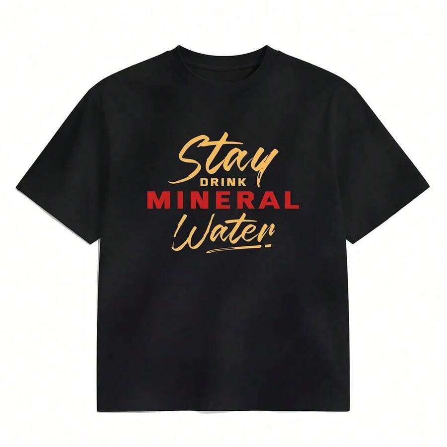 Vintage-Muster Grafik-Bedrucktes T-Shirt für Männer, 100% Baumwolle Rundhals-Kurzarm-Shirt, Weiches Atmungsaktives Komfort-Freizeit-Oberteil für - Schwarz - Übersicht 1