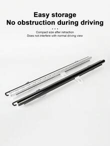Car Roller Shade Sun Visor, Heat Insulation Window Curtain, Retractable Front Windshield Sunshade - A - View 4