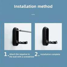 1pc Foldable Wall Hook, Hidden Robe & Towel Hook, Stainless Steel Towel Rack, Bathroom Accessory - Multicolor - View 9