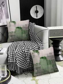 shangxia 2 Buah--Sarung Bantal Motif Abstrak Bertekstur Abu-abu Hijau Morandi, Bantal Sofa Kamar Tidur Gaya Wabi-Sabi Jepang-- (Isi Bantal Tidak Termasuk) - (Tanpa Bordir) -- (Berbagai Ukuran) -- (Cetakan Satu Sisi) - MultiWarna - View 11