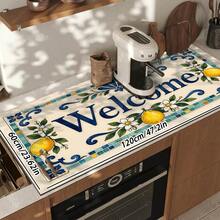 1pc Dish Drying Mat, Coffee Machine Mat, Mediterranean Ceramic Style Draining Mat, Multi-Purpose Desktop Absorbent Drying Mat, Room Desktop Protector, Holiday Gift, Kitchen Decor - XYLSD749 - View 16