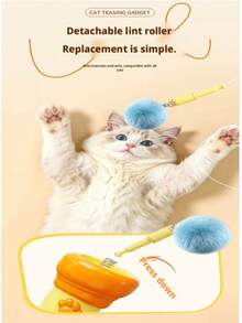 1 Unit ABS Plastic Electric Cat Fishing Toy | Auto-Retractable Rope | Lazy Person's Cat Entertainment Tool | Interactive Play | Ideal For Home, Restaurant, Banquet | All Seasons & Occasions - Multicolor - View 7