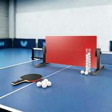 66cm Table Tennis Rebound Board With Support Stand, Red Ping Pong Return Panel, Solo Self-Training Equipment For Single Player Indoor Hitting And Table Tennis Skill Practice - Red and Black - View 4