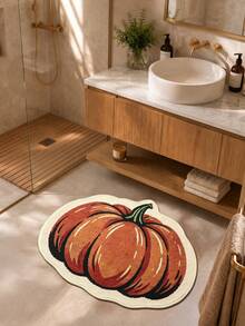 DAJIANG 1pc Pumpkin Welcome Doormat, Outdoor Rug, Hallway Rug, Area Rug, TPR Backing Non-Slip Floor Mat, Suitable For Bathroom, Indoor, Hallway, Bedroom, Living Room, Bedside, Machine Washable And Easy To Clean, Entryway Mat, Home Decor - Multicolor - View 6