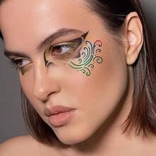 16pcs Reusable Face Paint Stencils Set, Masquerade Halloween Party Cosplay Stage Performance Face Makeup Stencils - Face Paint Stencil - View 6